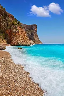 Shores Prints: Cala del Moraig beach in Benitachell of Alicante at Spain
