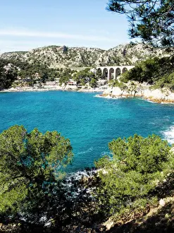 Rocky Coast Prints: Calanque du Mejean, Blue Coast, Calanques National Park, Mediterranean Sea, France