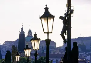 Interesting Prints: Calvary St Rood Statue on Charles Bridge in Prague Czech Republic