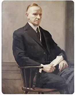 Seat Prints: Calvin Coolidge (President 1923-1929) by Charles Sydney Hopkinson, 1869-1962