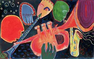 Instrument Prints: Calypso Gil Mayers (b.1947/American)1997 Mixed Media