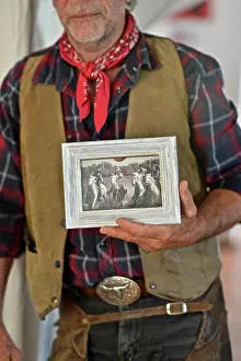 Livestock Prints: Camague Gardian, a mounted cattle herdsman in the Camargue delta in Provence