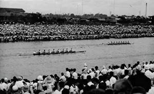 Compete Prints: Cambridge's Bid Fails In All-Japan Championship Regatta -- A general view of the race showing Cambridge (foreground)
