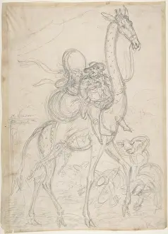 George Prints: The Camelopard, or a new hobby 1827 Attributed to William Heath ('Paul Pry')