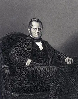 Newspaper Prints: Camillo Benso de Cavour (1810-186I) Italian statesman