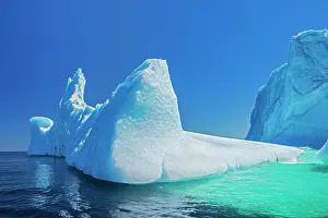 Iceberg Prints: Canada, Newfoundland, St. Anthony. Icebergs in Atlantic Ocean
