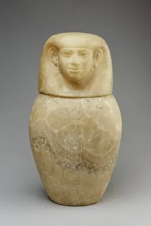 Story Prints: Canopic jar with a human-headed lid 664-525 B