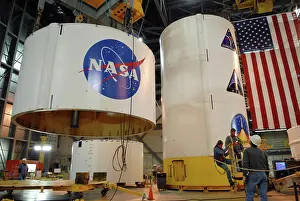 CAPE CANAVERAL, Fla. -- In high bay 4 of the Vehicle Assembly Building at NASA's Kennedy Space Center in Florida