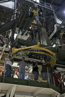 Discovery Prints: CAPE CANAVERAL, Fla. - Inside Orbiter Processing Facility-1 at NASAs Kennedy Space Center in Florida