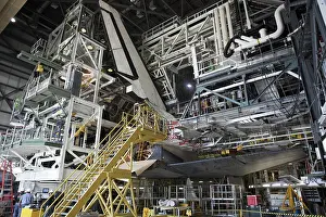 Space Shuttle Prints: CAPE CANAVERAL, Fla. - Inside Orbiter Processing Facility-1 at NASAs Kennedy Space Center in Florida