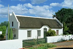 Cottage Prints: Cape Dutch architecture, Swellendam, on the Garden Route, South Africa, Africa