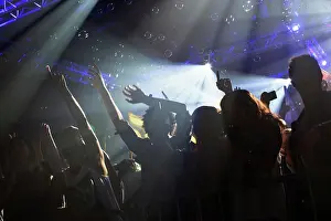 Spotlight Prints: Cape Town, Crowd cheering with arms raised at concert