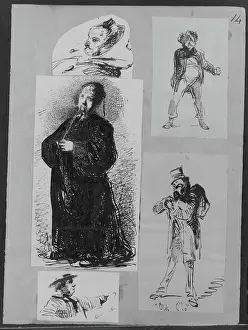 Massachusetts Prints: Captain Cuttle (a Character from Charles Dickens's 'Dombey and Son') (from Sketchbook) ca