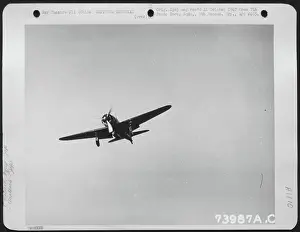 Captured Japaneseanese "Zero" In Flight Over An Airfield In China. February 1943