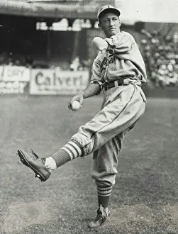 Disability Prints: Cardinals One Armed Practice Pitcher In Action -- Orville Paul