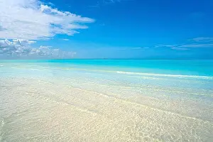 Shores Prints: Caribbean turquoise perfect beach in Riviera Maya of Mexico