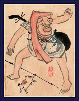 Caricature Prints: Caricature of musician or actor dancing