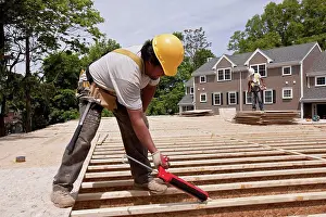 Work Tool Prints: Carpenter using a caulk gun