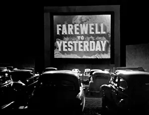 Theater Prints: Cars parked at a drive-in theater, Ventura, California, USA