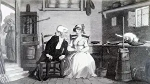 Farm Prints: Cartoon depicting Dr. Syntax, a comic character created by William Combe and the cartoonist Thomas Rowlandson