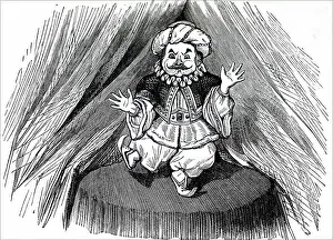 Cartoon Prints: Cartoon depicting a German dwarf dressed as a Sultan. Dated 19th century