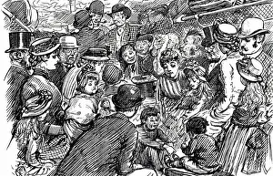 Cartoon Prints: A cartoon depicting a second-class carriage in an excursion train. Dated 19th century