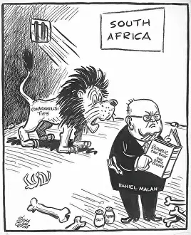 Cartoon - The lion in Daniel's den John Collins (1917-2007)