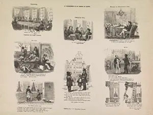 Voorkeursbeeld Prints: Cartoon on a regulation in Utrecht on building and demolishing