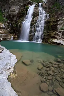 Environments Prints: Cascade of Lance Gorge Mercantour NP Alps France