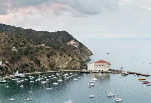 Theater Prints: Casino in Avalon on Catalina Island Coastline on Catalina Island off California with landmark Casino