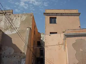 Mediaeval Prints: Casteddu (meaning Castle quarter) in Cagliari, Italy, Europe