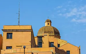 Italienisch Prints: Casteddu meaning Castle quarter in Cagliari hdr Castello quarter aka Casteddu e susu meaning Upper Castle in Sard old