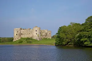 Peacefulness Prints: Castle at the riverside, Carew Castle, Pembrokeshire Coast National Park, Wales
