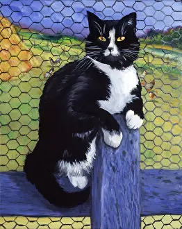 Ochoa Prints: Cat at the Henhouse 1997 Isy Ochoa (b.1961 French) Oil on canvas