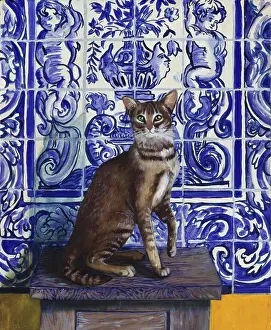 Whimsical Prints: Cat Of Portugal 1997 Isy Ochoa (b.1961/French) Oil on canvas Private Collection