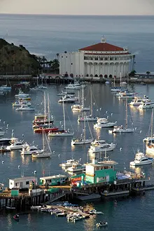 Los Angeles County Prints: The Catalina Casino and Avalon harbor on Catalina Island, California, USA