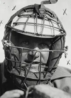Baseball Prints: Catcher for million (goodyear) is well covered goodyear *****. April 9, 1934