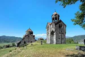 Mediaeval Prints: Cathedral and bell towr of the 11th century Haghpat Monastery