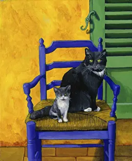 Whimsical Prints: Cats Of Provence 1997 Isy Ochoa (b.1961/French) Oil on canvas Private Collection
