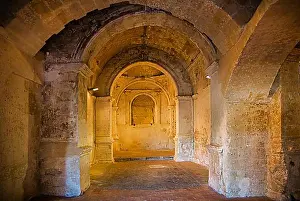 In The Centre Of Prints: Cave Church of Santa Maria Armenis, Matera, Puglia, Matera, Puglia, Italy, Europe