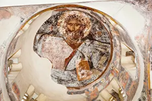 Frescoes Prints: Ceiling painting of Christ, Church of the Holy Apostles
