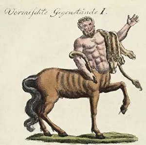 Copper Prints: The Centaur 1792 F. J. Bertuch Copper engraving Collection of Archiv for Kunst & Geschichte