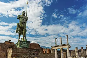 Archaeological Prints: Centaur statue in the ancient city of Pompeii