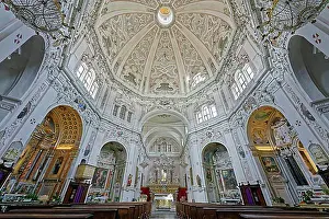 Decorations Prints: Central room with dome, stuccoes by Domenico Beltramelli