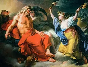 Period Costume Prints: Ceres Begging for Jupiters Thunderbolt after the Kidnapping of Her Daughter Proserpine; 1777 Oil on canvas