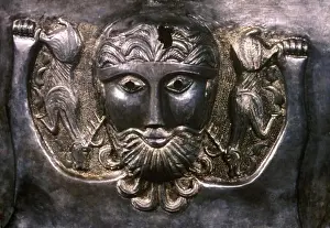 Indigenous Prints: Cernunnos, a Celtic God (Plate from the Gundestrup Cauldron) 1st