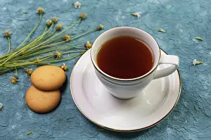 Tableware Prints: Ceylon/ Sri Lankan tea in a white cup & saucer