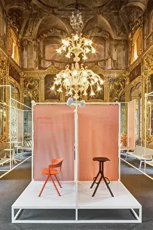 Installation Prints: Chair display. Layer x Allermuir at Milan Design Week 2019