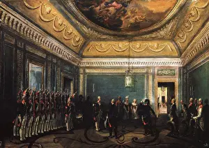 Guard Prints: Changing of the Preobrazhensky Regiment Guards in the Gatchina Palace at the time of Paul I by Schwarz