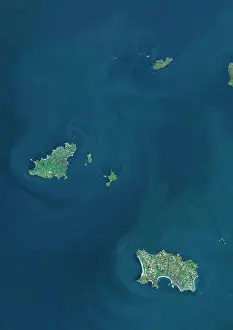 Coast Prints: Channel Islands, Europe, True Colour Satellite Image